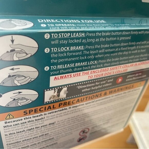 Black pattern Flexi retractable leash for medium dogs - Picture 7 of 7